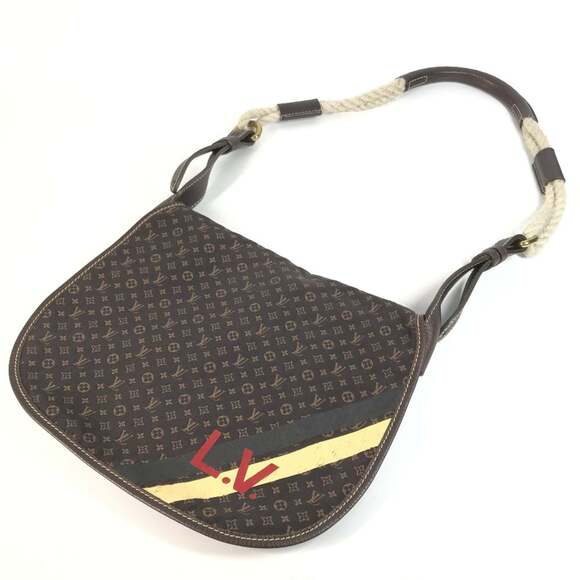 LOUIS VUITTON Authentic Brown Monogram Canvas Shoulder Bag